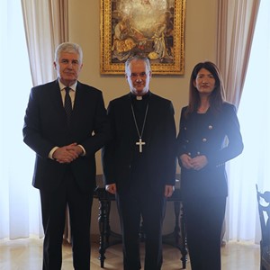 ​Dopredsjedatelj Čović i zastupnica Filipović s nadbiskupom Kutlešom u Zagrebu